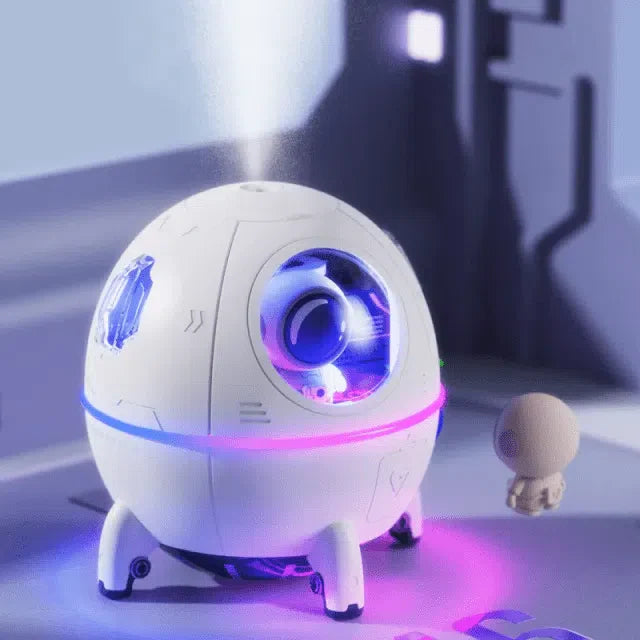 Umidificador de Ar Espacial com Astronauta – Design Criativo para Ambientes