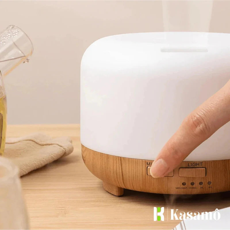 Umidificador e Difusor Ultrassônico RGB 500ml - Aromaterapia e Iluminação LED