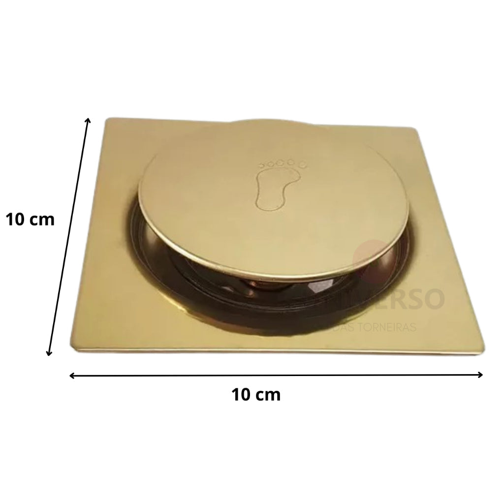 Válvula Click Inteligente Quadrada Dourada - Acessório para Banheiro e Cozinha