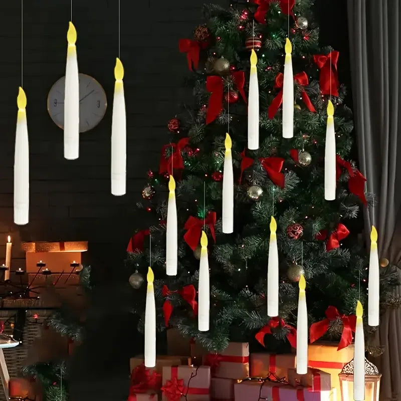 Velas Flutuantes Mágicas com Controle de Varinha - Efeito Decorativo para Festas