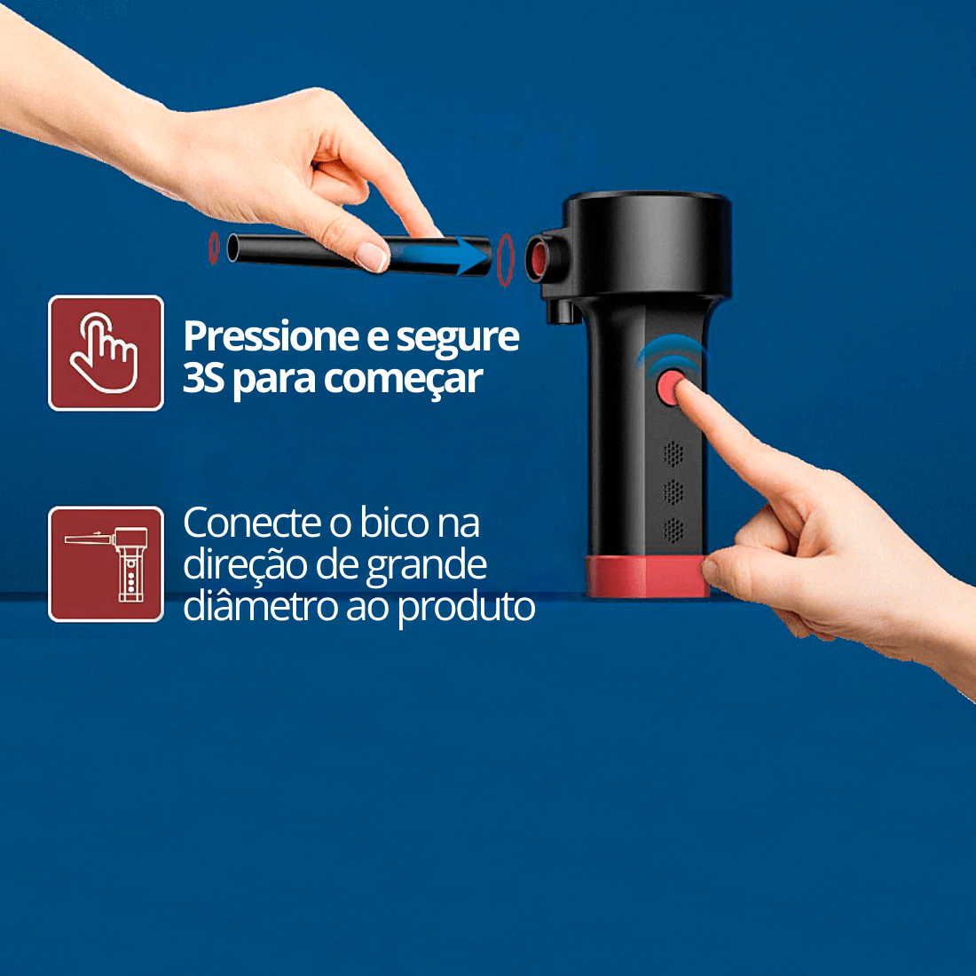 Ventilador Elétrico Air Duster Profissional com Alta Potência