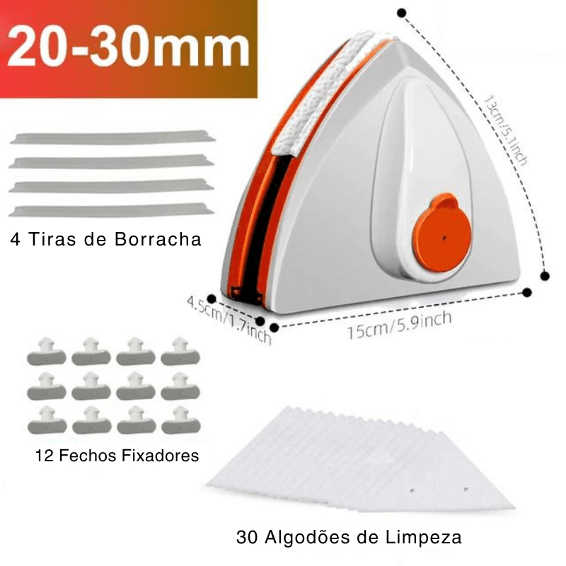 Limpador de Vidros Vidraça Magnético - GlassClean