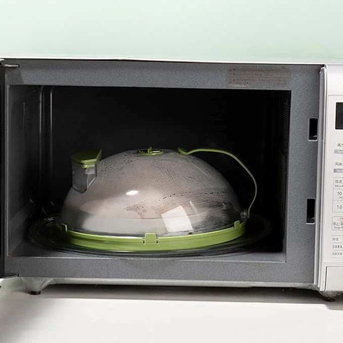 Anti-Respingos para Micro-ondas com Dispenser de Água - Tampa Prática e Eficiente