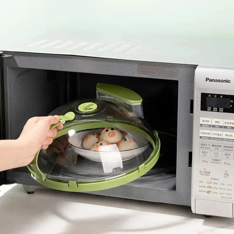 Anti-Respingos para Micro-ondas com Dispenser de Água - Tampa Prática e Eficiente