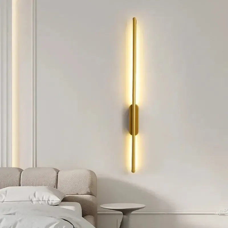 Arandela de Parede Interna em Cobre com LED para Sala e Quarto - Iluminação Elegante