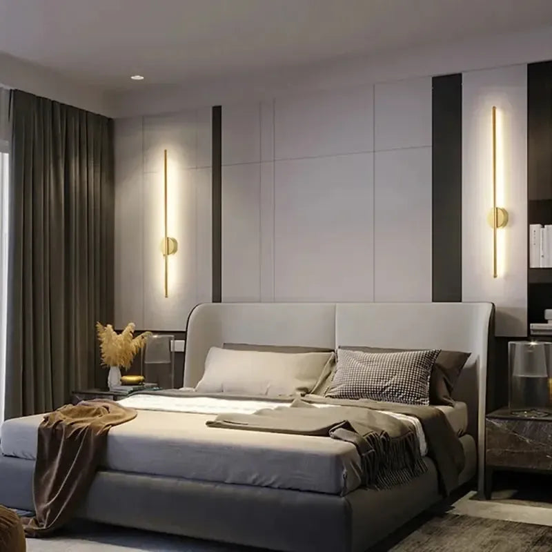 Arandela de Parede Interna em Cobre com LED para Sala e Quarto - Iluminação Elegante