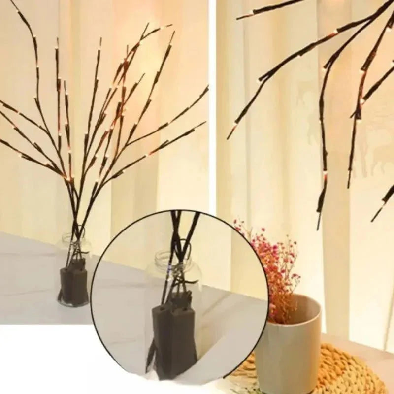 Árvore de Natal LED Iluminada com Galhos Decorativos