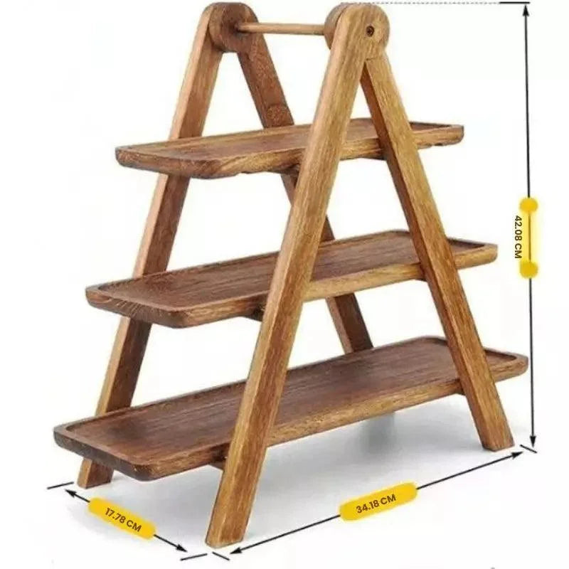 Bandeja de Madeira Rústica para Servir Alimentos e Frutas - Ideal para Festas e Reuniões