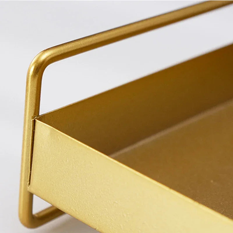 Bandeja Metálica com Tampa para Snacks, Joias e Decoração - Ideal para Organização e Armazenamento