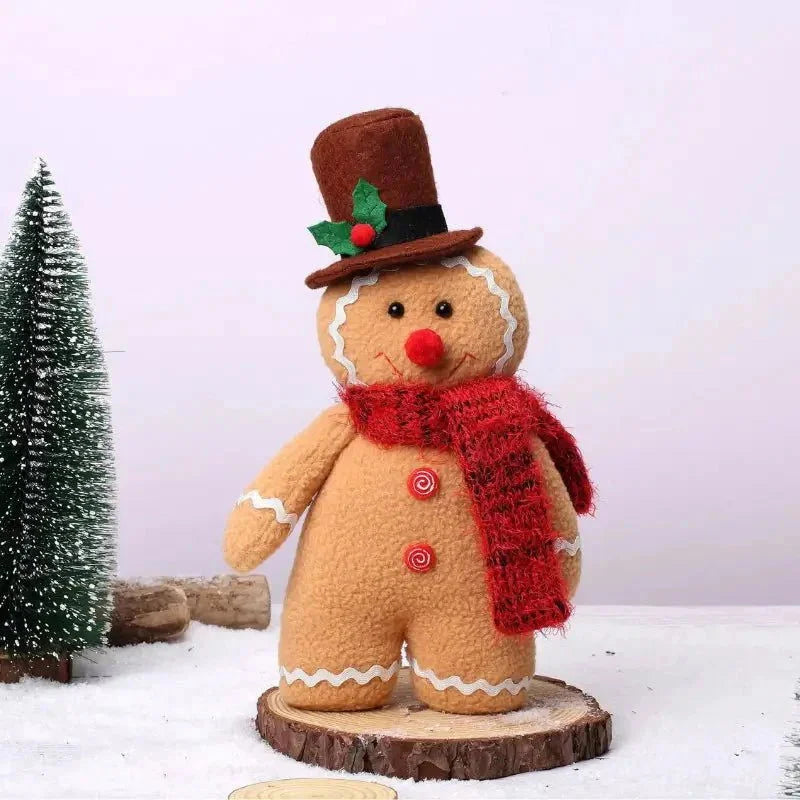 Boneco de Pelúcia Biscoito Natalino para Decoração de Natal Infantil