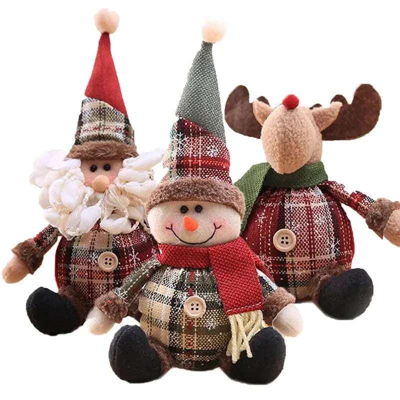 Boneco de Pelúcia Natalino para Decoração de Festa e Ambiente