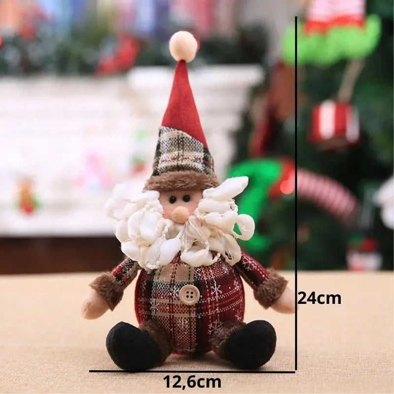 Boneco de Pelúcia Natalino para Decoração de Festa e Ambiente