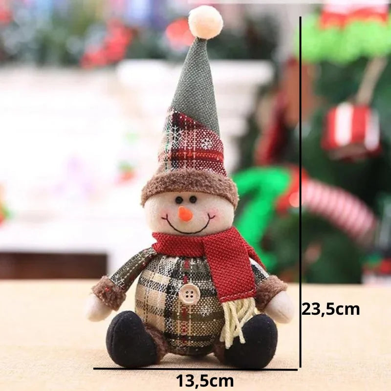 Boneco de Pelúcia Natalino para Decoração de Festa e Ambiente