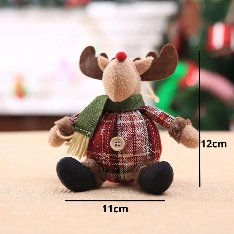 Boneco de Pelúcia Natalino para Decoração de Festa e Ambiente