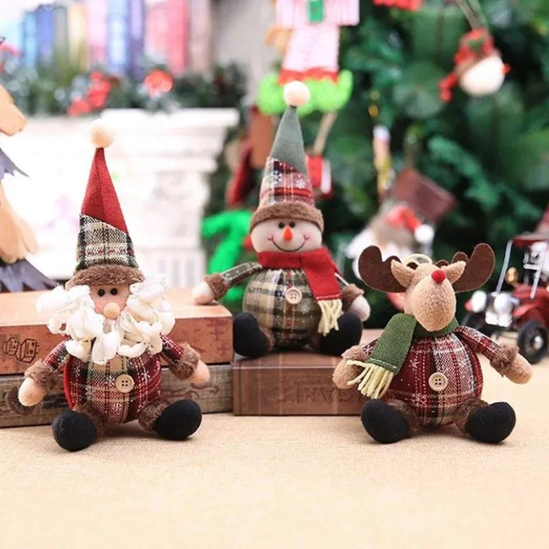 Boneco de Pelúcia Natalino para Decoração de Festa e Ambiente