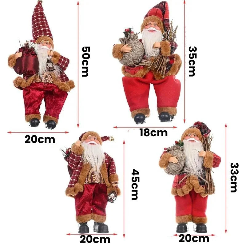 Boneco Papai Noel 30cm para Decoração de Natal Festiva