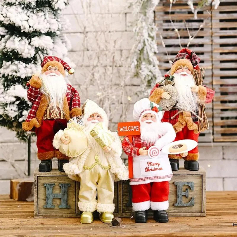 Boneco Papai Noel 30cm para Decoração de Natal Festiva