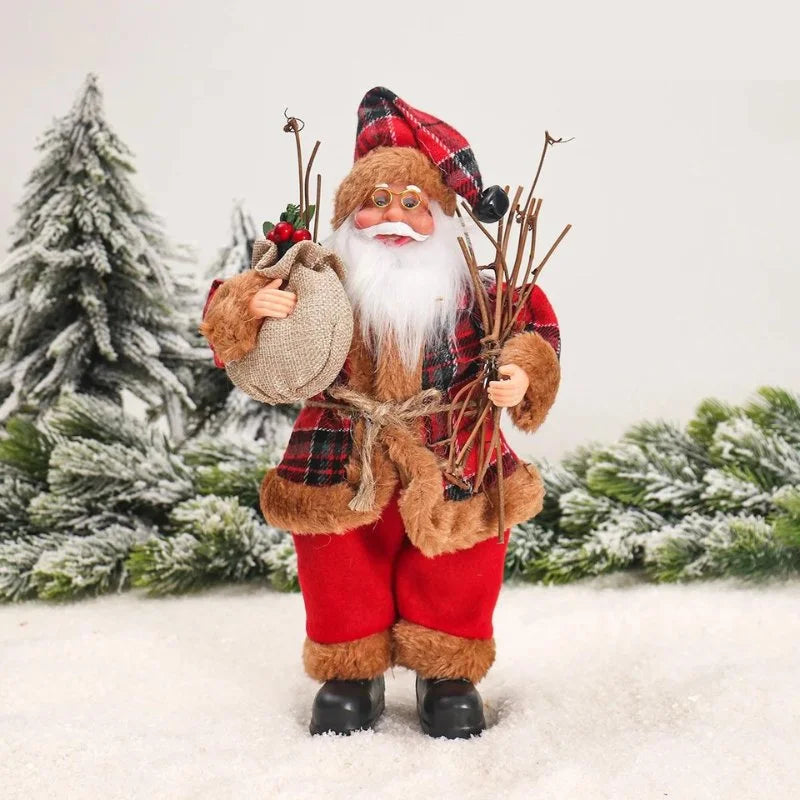 Boneco Papai Noel 30cm para Decoração de Natal Festiva
