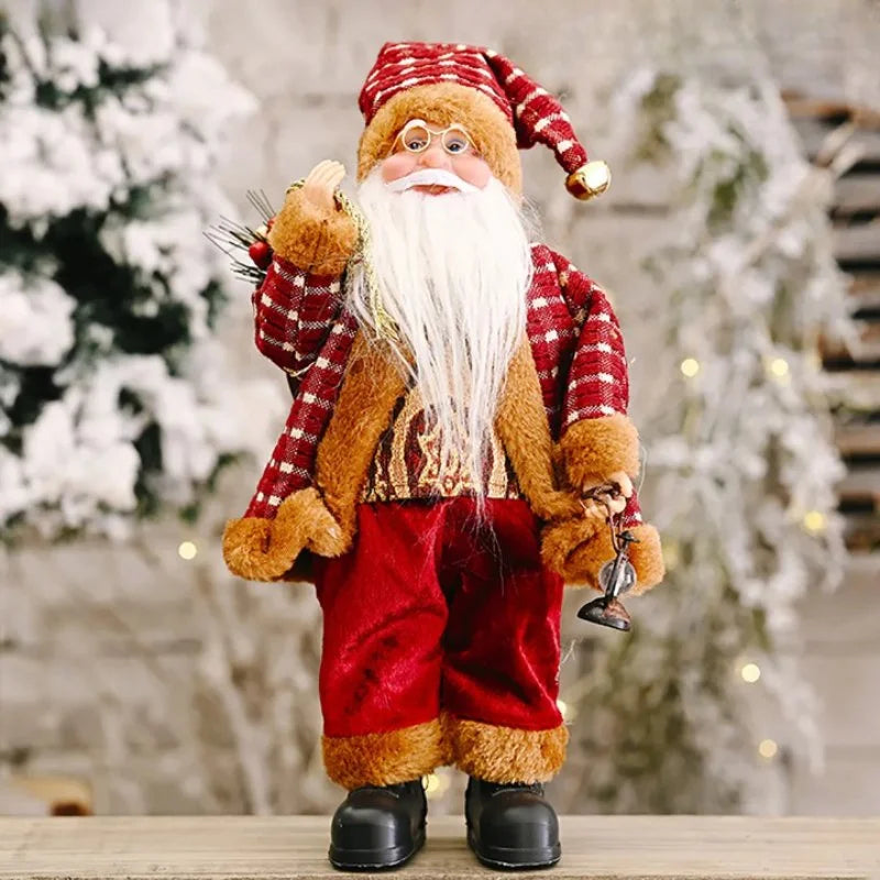 Boneco Papai Noel 30cm para Decoração de Natal Festiva