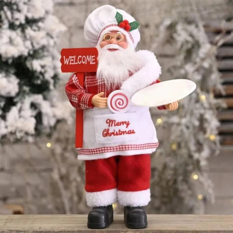 Boneco Papai Noel 30cm para Decoração de Natal Festiva