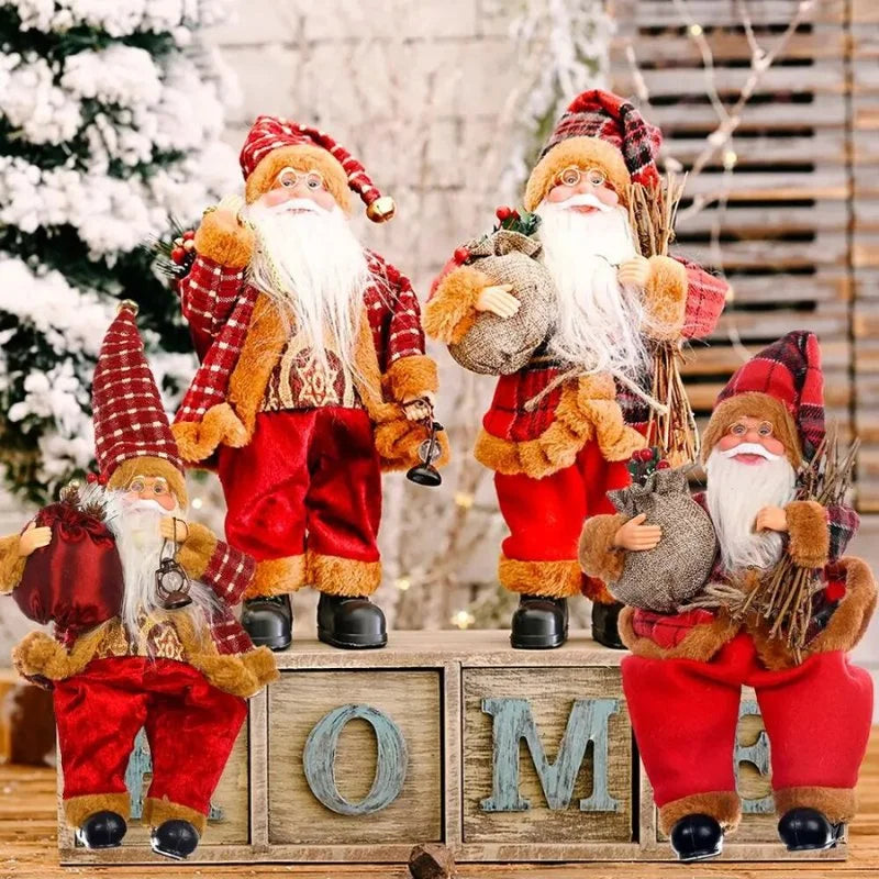 Boneco Papai Noel 30cm para Decoração de Natal Festiva