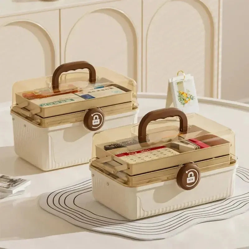 Caixa Organizadora de Maquiagem com Alça e Divisórias - Armazenamento Prático e Funcional