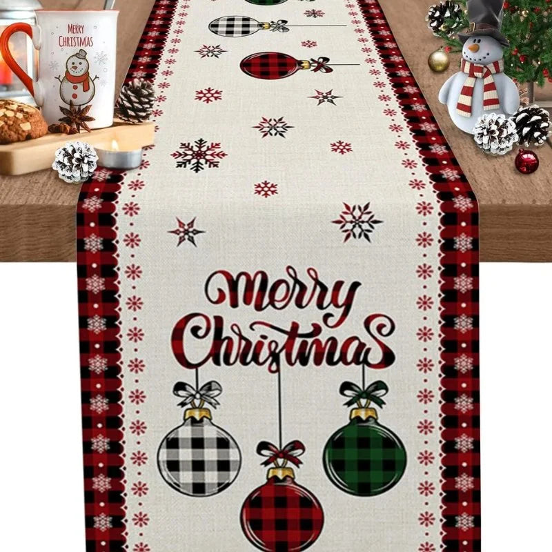 Caminho de Mesa Natalino em Algodão para Decoração Festiva