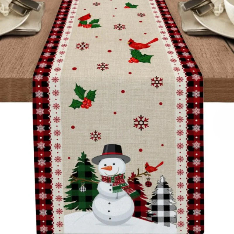 Caminho de Mesa Natalino em Algodão para Decoração Festiva