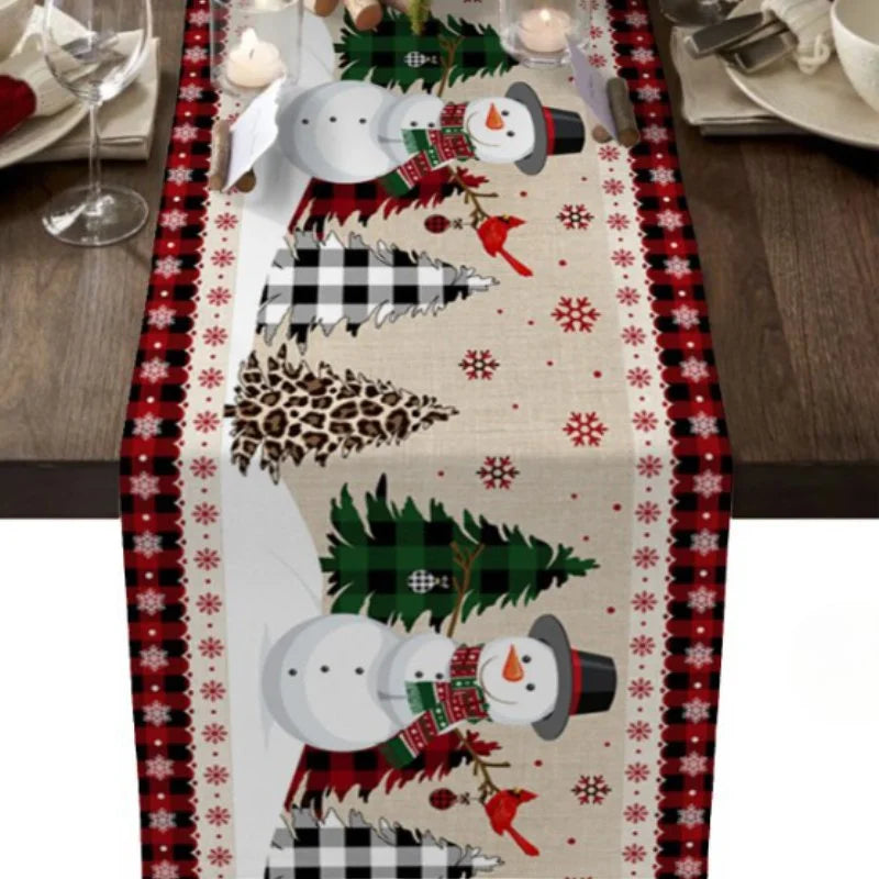 Caminho de Mesa Natalino em Algodão para Decoração Festiva