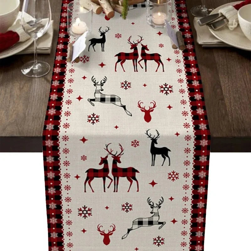 Caminho de Mesa Natalino em Algodão para Decoração Festiva