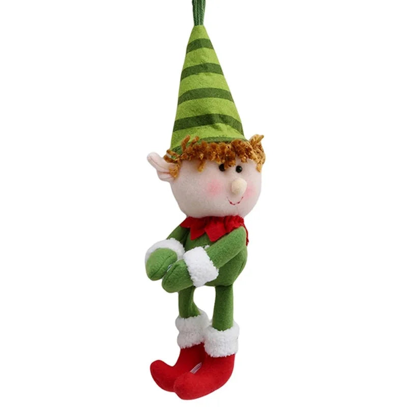 Capa de Garrafa de Vinho Natalina com Papai Noel e Boneco de Neve