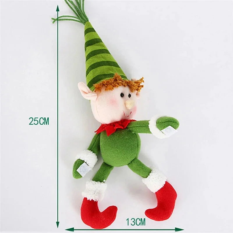 Capa de Garrafa de Vinho Natalina com Papai Noel e Boneco de Neve