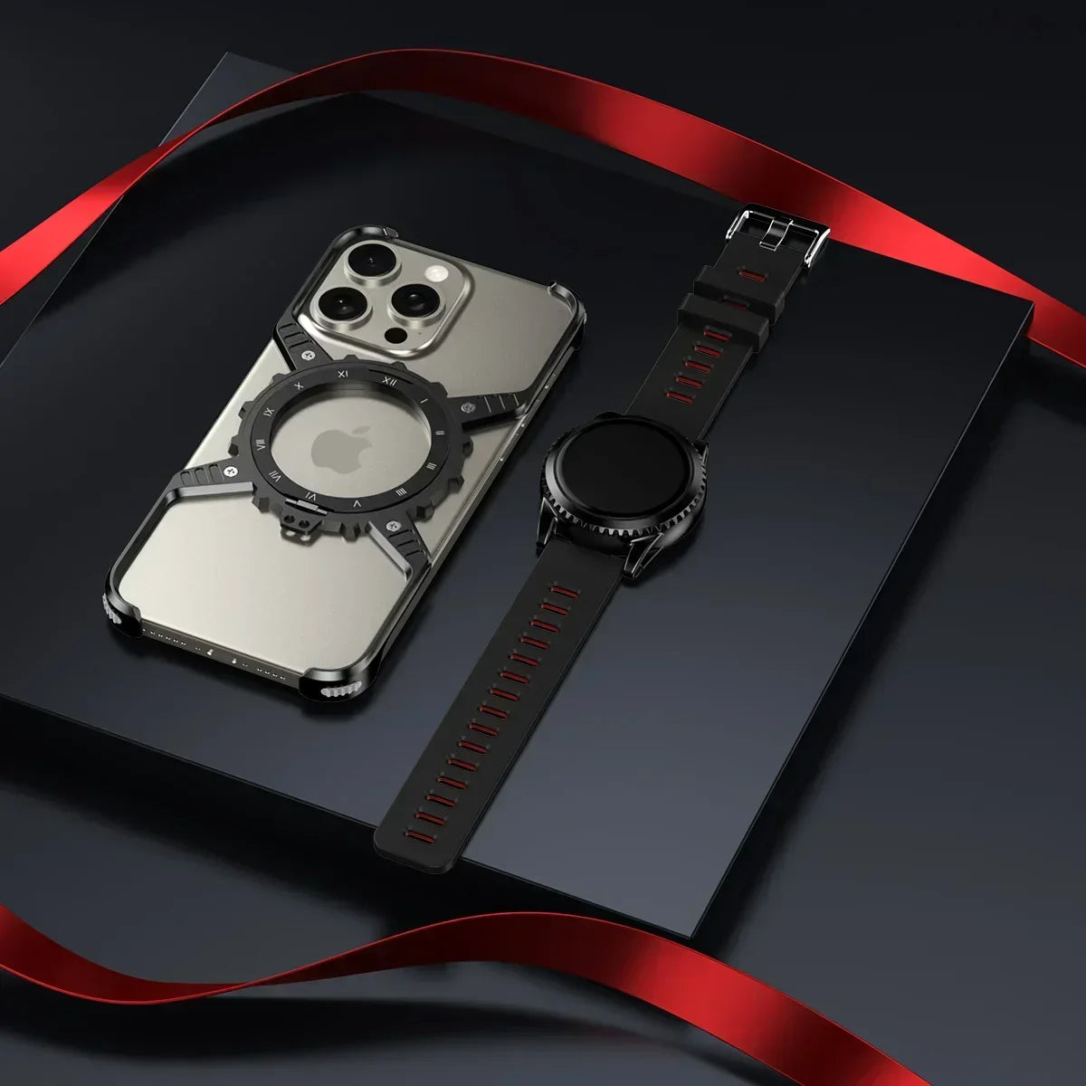 Capinha de Metal para iPhone com Suporte 360º - Proteção e Versatilidade