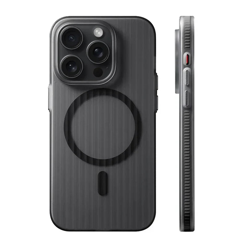 Capinha Geométrica 3D para iPhone com Carregamento MagSafe