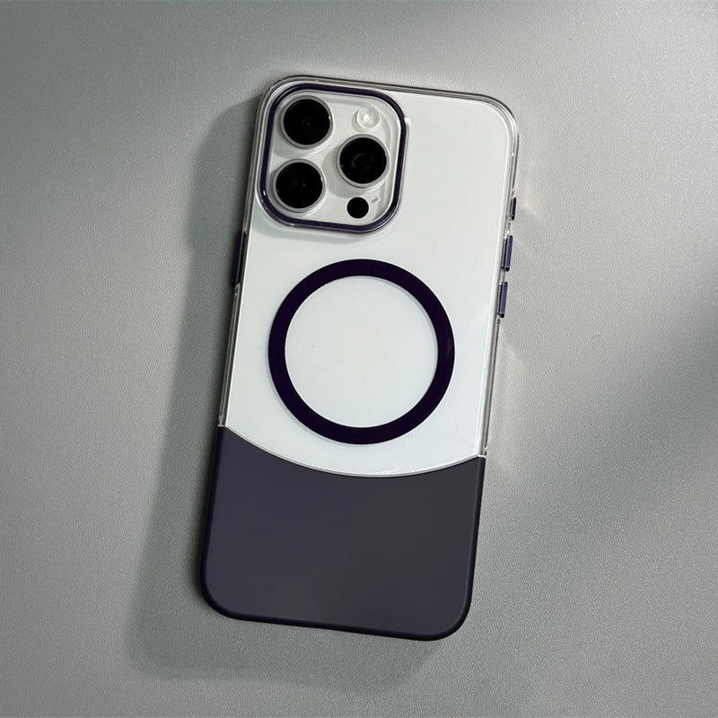 Capinha Minimalista para iPhone com Encaixe Duplo e Compatibilidade MagSafe