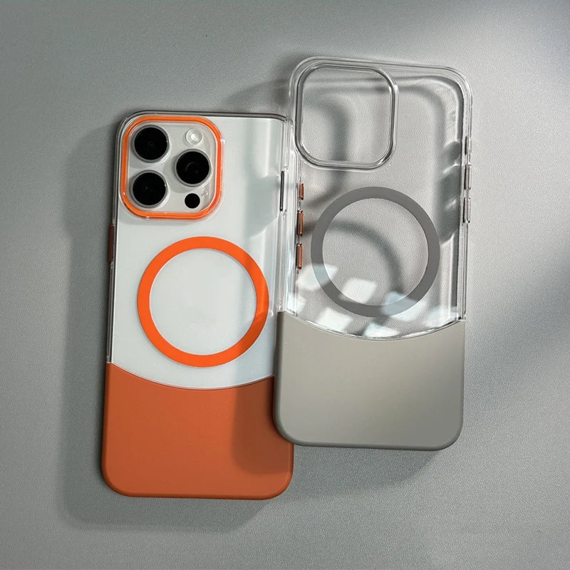 Capinha Minimalista para iPhone com Encaixe Duplo e Compatibilidade MagSafe