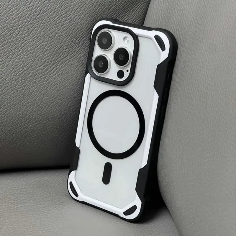 Capinha Minimalista para iPhone com Proteção em Borracha e Compatível com Carregamento MagSafe