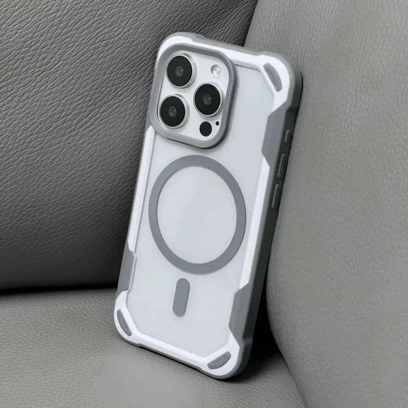 Capinha Minimalista para iPhone com Proteção em Borracha e Compatível com Carregamento MagSafe