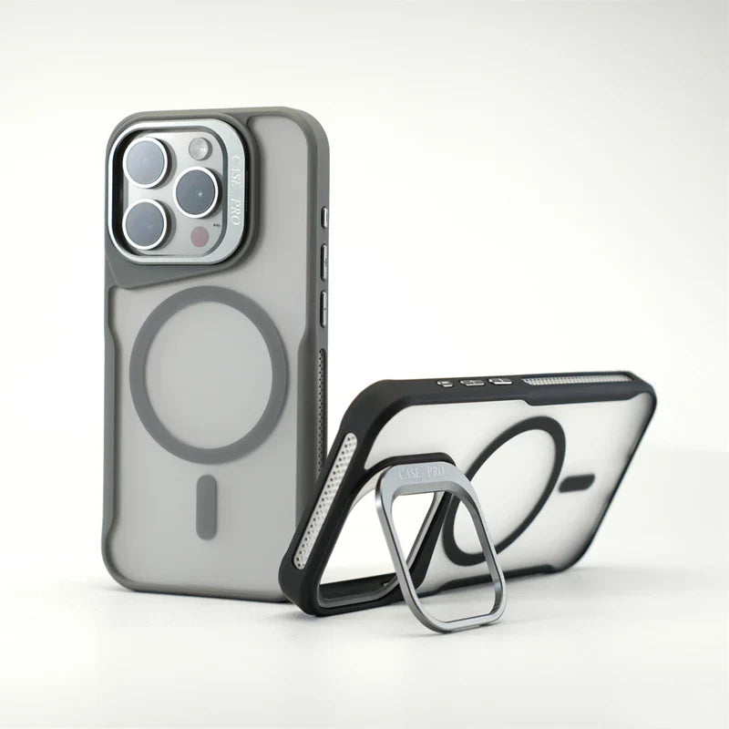 Capinha Minimalista para iPhone com Suporte para Câmeras e MagSafe