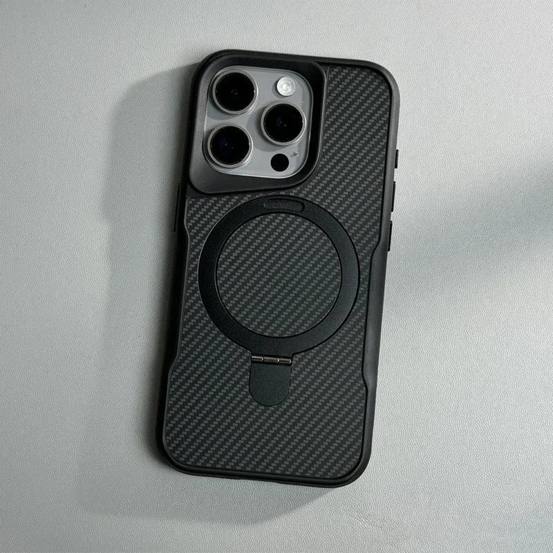 Capinha Minimalista para iPhone em Carbono com Carregamento MagSafe