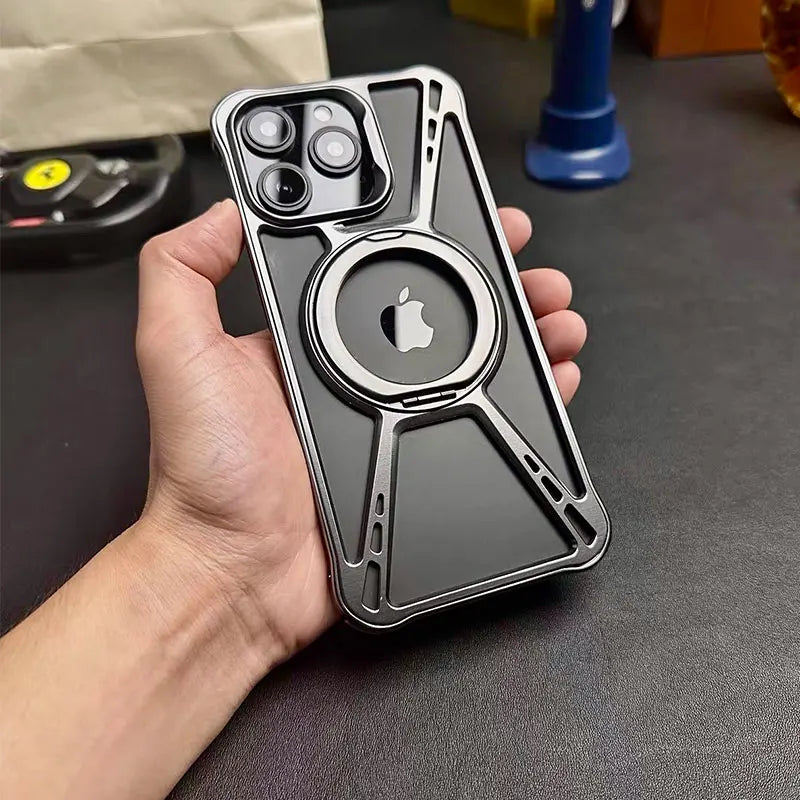 Capinha para iPhone com alta proteção em metal e compatibilidade MagSafe
