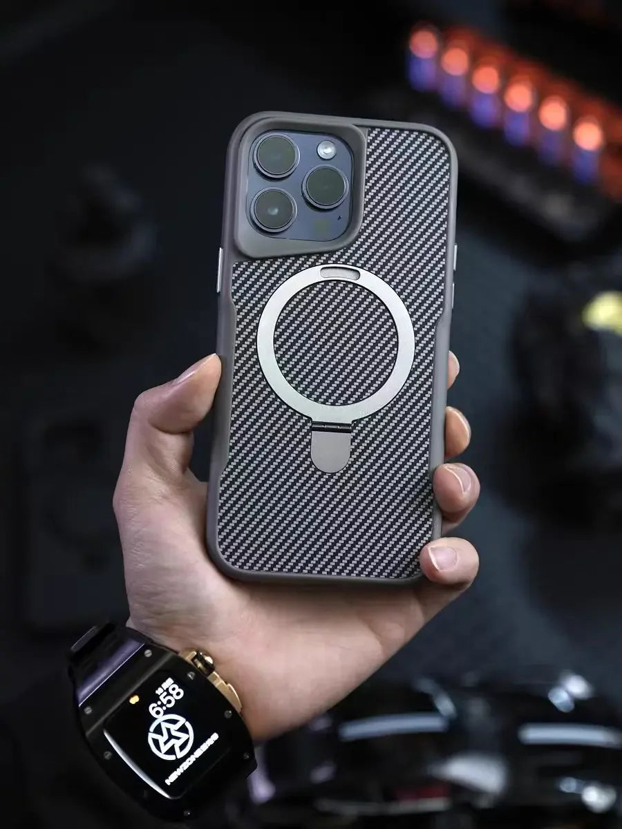 Capinha para iPhone de Carbono Nano com Suporte a Carregamento MagSafe