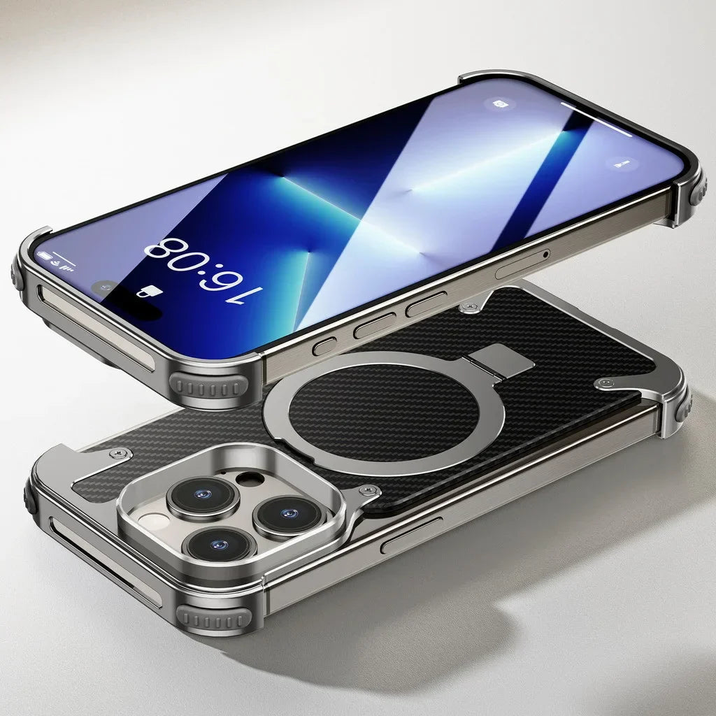 Capinha para iPhone em Carbono com Carregamento Magnético MagSafe