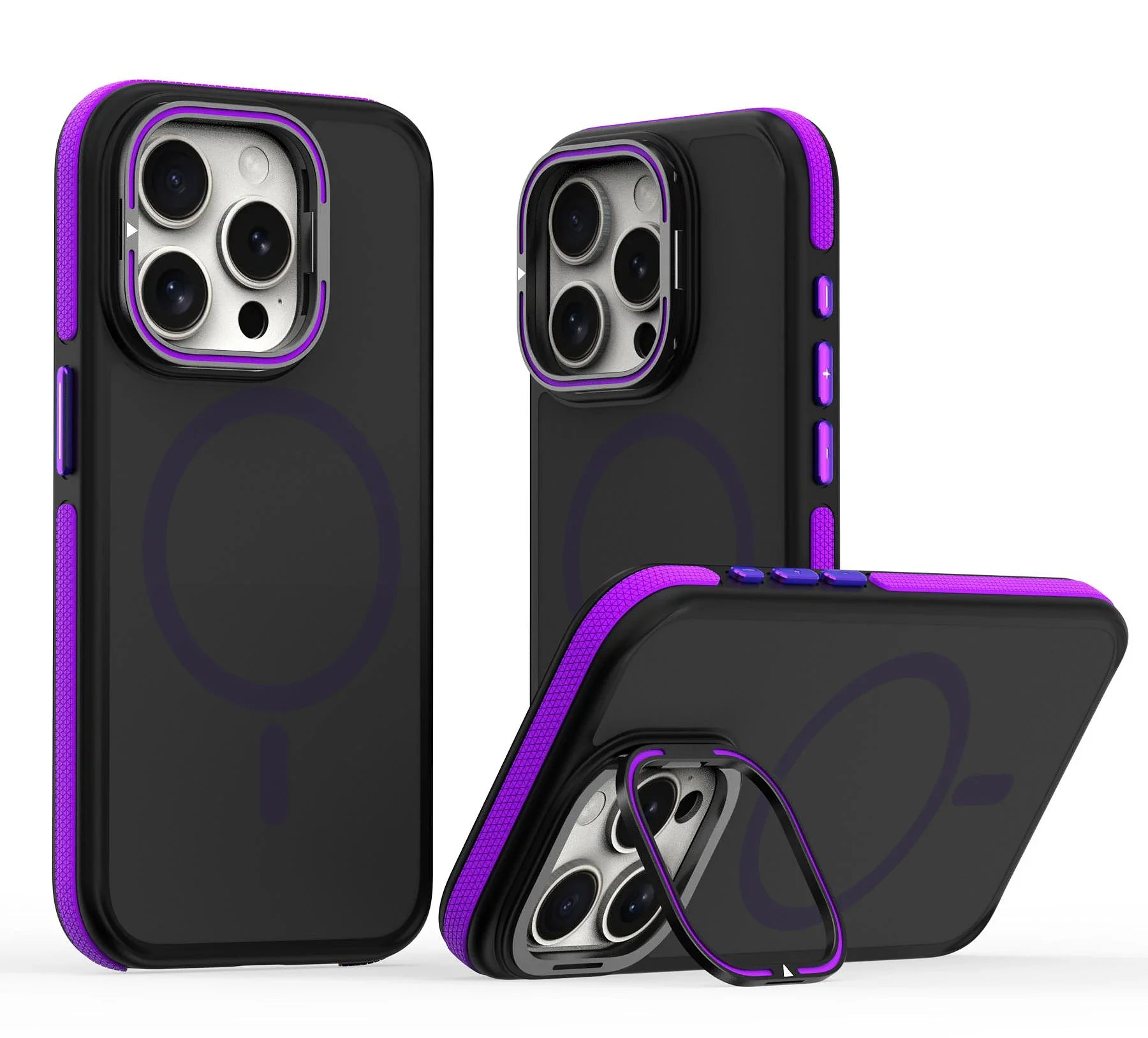 Capinha para iPhone Minimal Pro com Suporte de Câmeras Ajustável e Compatibilidade MagSafe