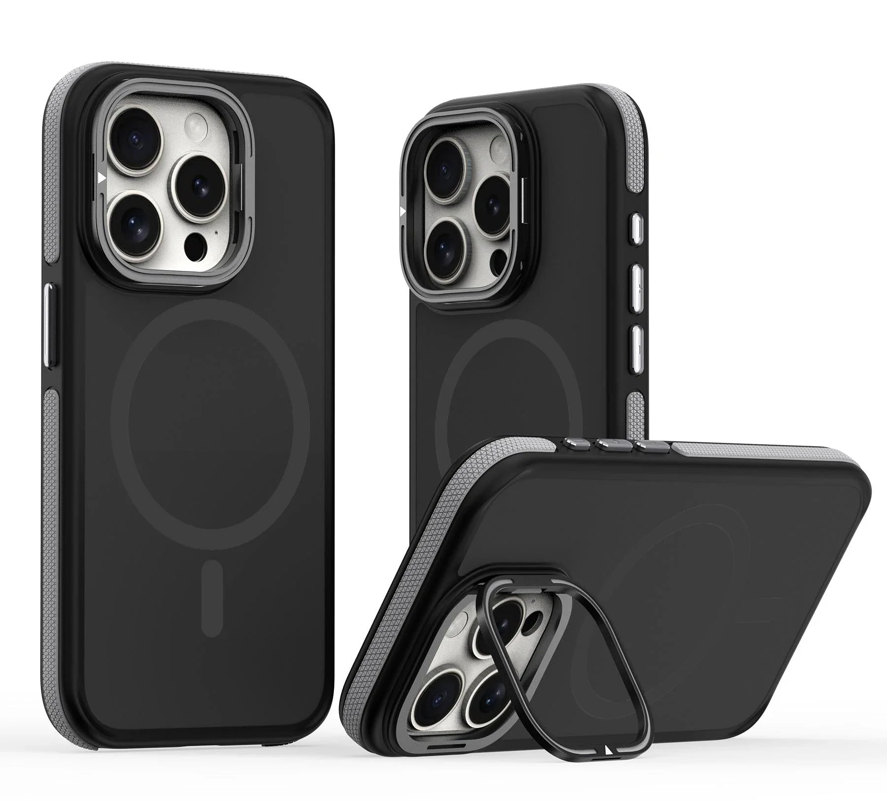 Capinha para iPhone Minimal Pro com Suporte de Câmeras Ajustável e Compatibilidade MagSafe