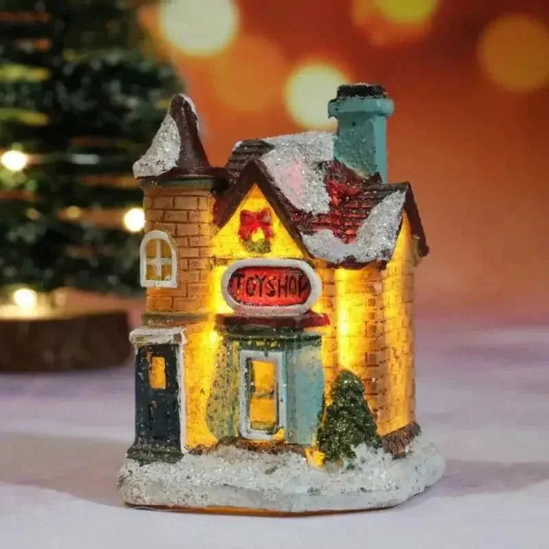 Casas Iluminadas de Natal para Decoração Festiva - Luzes Natalinas e Acessórios