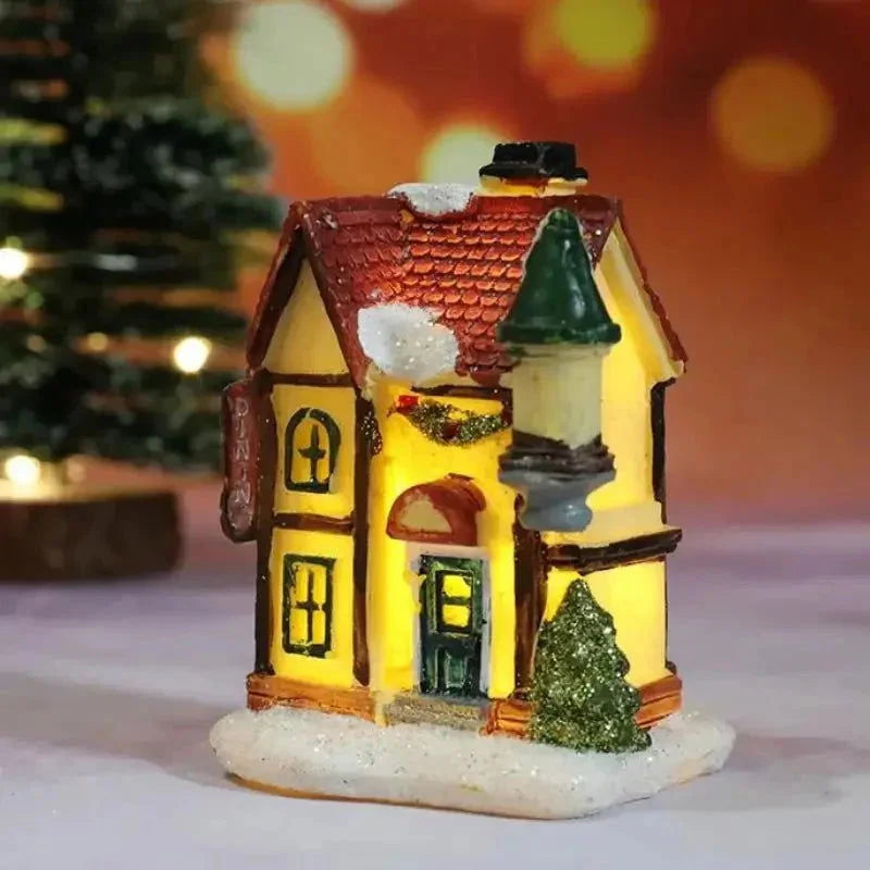 Casas Iluminadas de Natal para Decoração Festiva - Luzes Natalinas e Acessórios