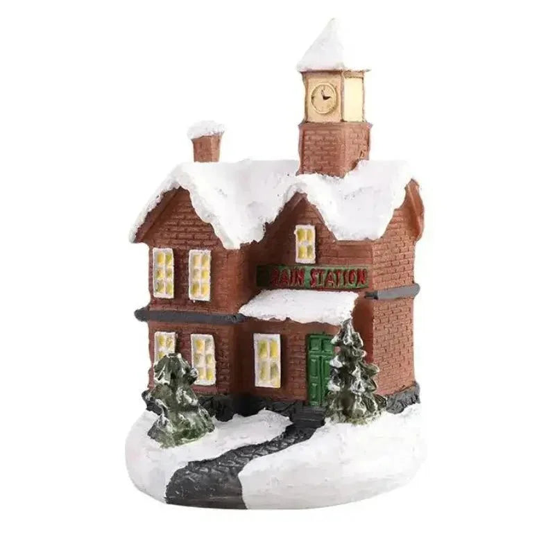 Casas Iluminadas de Natal para Decoração Festiva - Luzes Natalinas e Acessórios