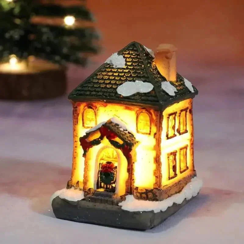 Casas Iluminadas de Natal para Decoração Festiva - Luzes Natalinas e Acessórios