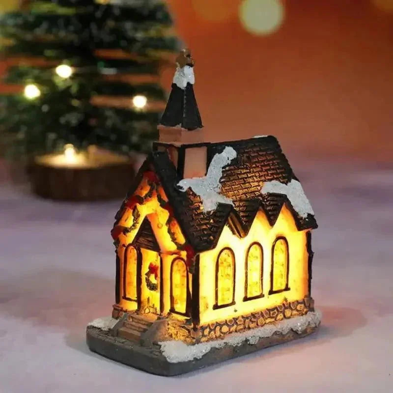 Casas Iluminadas de Natal para Decoração Festiva - Luzes Natalinas e Acessórios